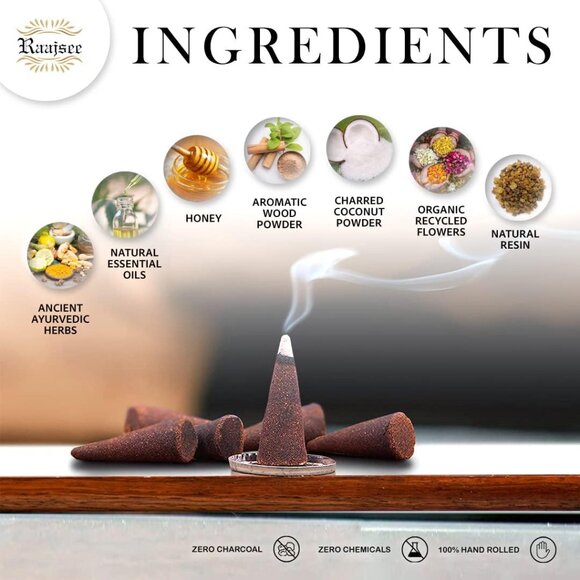 Natural Incense Cones,6 Pack Mixed Scents Gift Pack 15 pc Each 90 Total, Insense - Picture 4 of 9